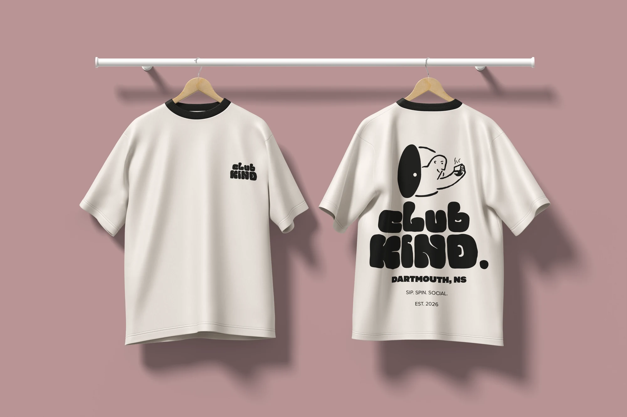 club KIND. illustrated T-shirt application