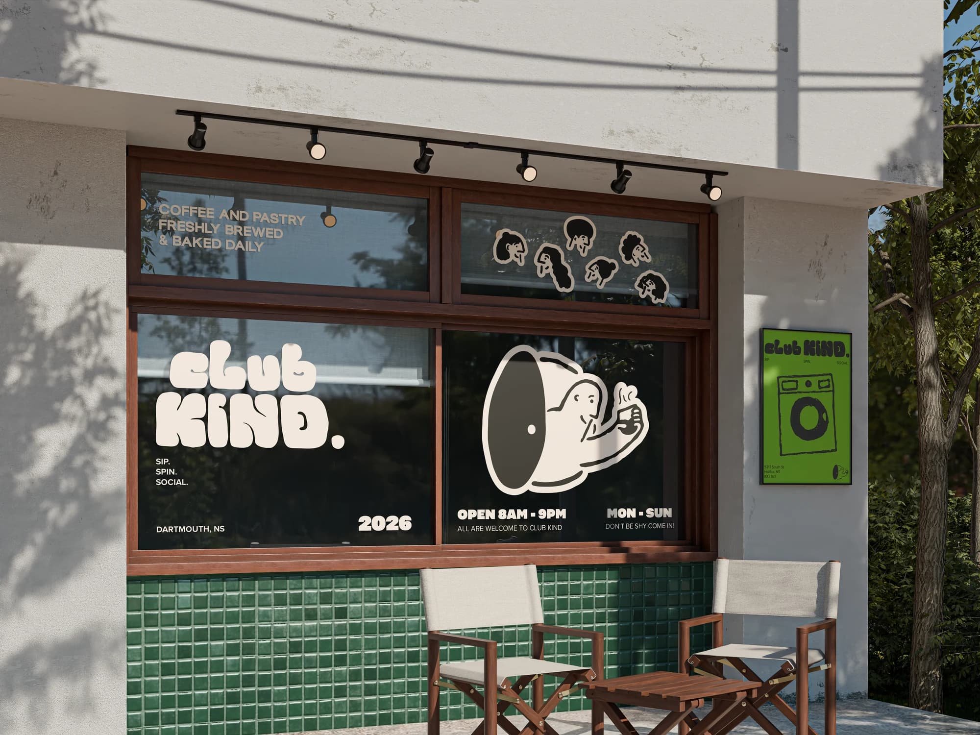 club KIND. storefront concept visualization
