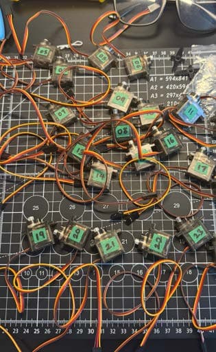 SOL-1 servo assembly with control boards and wiring