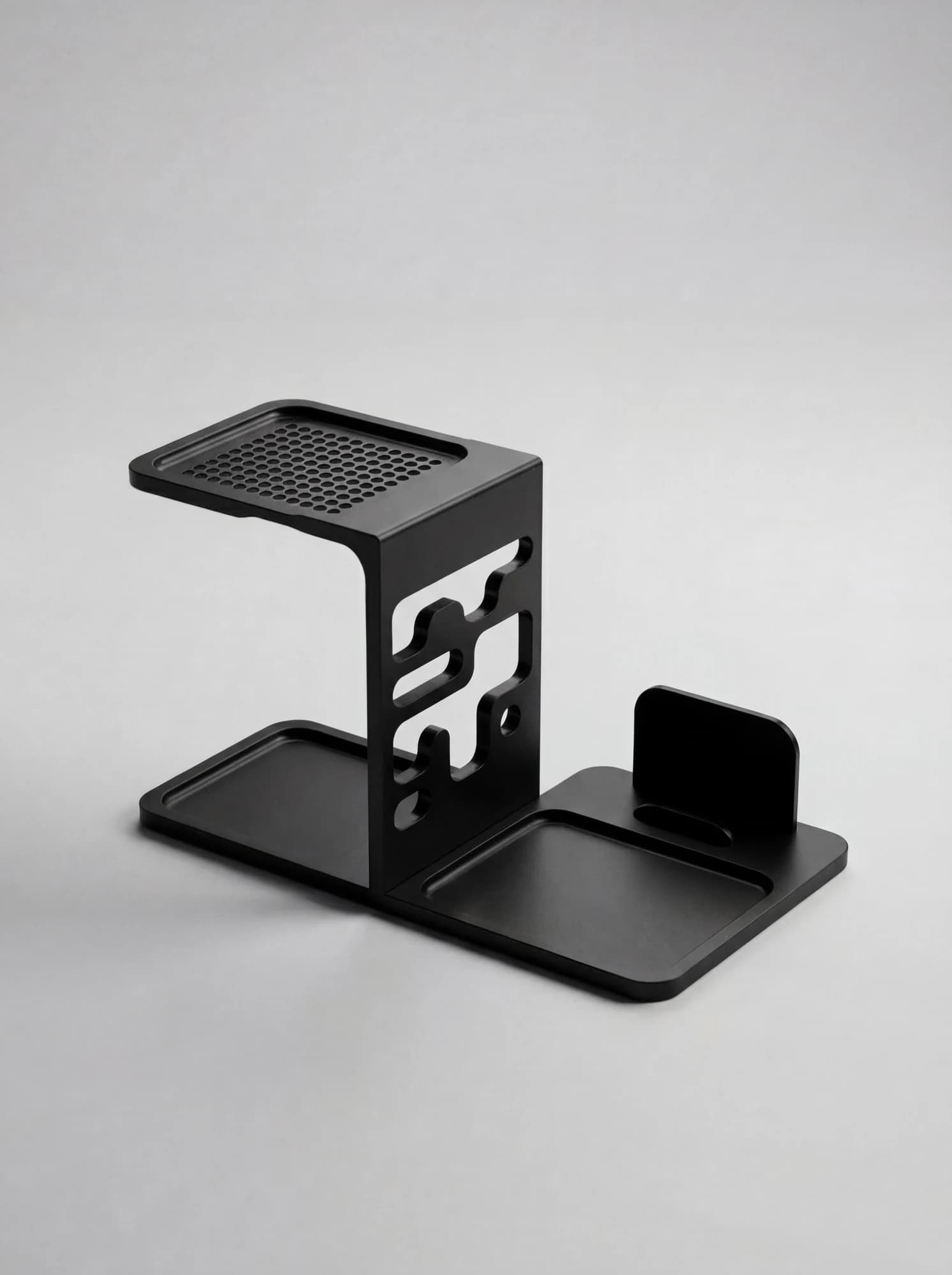 Black desk organizer concept render