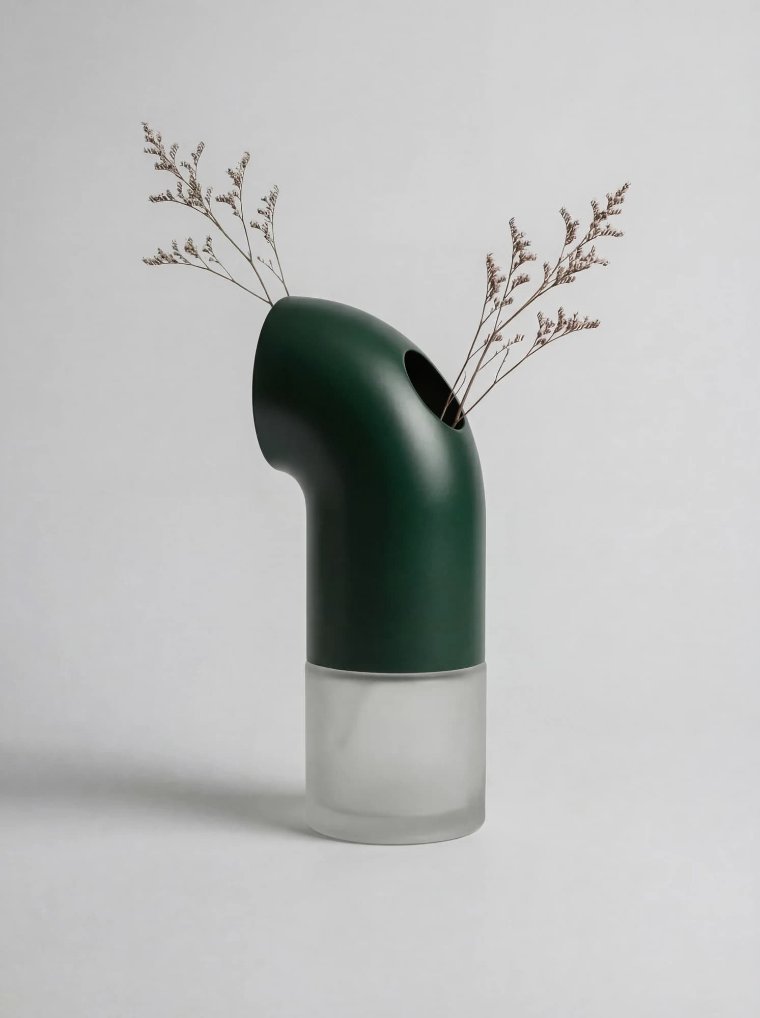 Deep green vase concept visualization